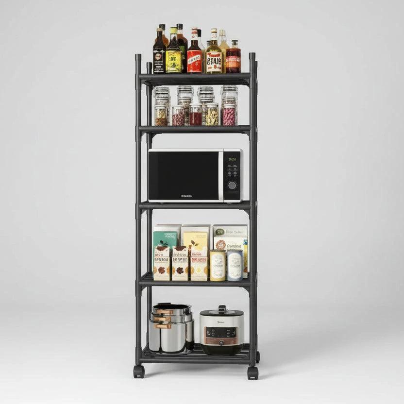 5-Tier Multipurpose Storage Rack with Hooks Storage & Organization
