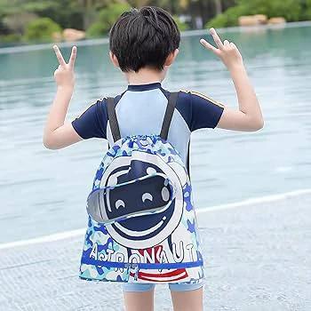 Kids Swimming Bag with Goggles Slot & Shoe Compartment Back to school School Backpacks