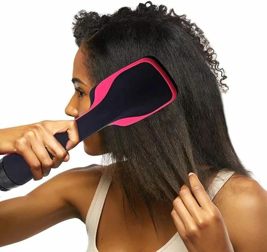 3-in-1 Hair Straightener Brush with Anti-Scald Feature Fast Heating 1000W Beauty & Personal Care Straightening Brushes
