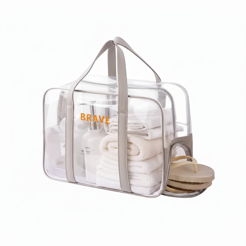 Clear Zip Tote Beach Bag Swim bag Tote Bags