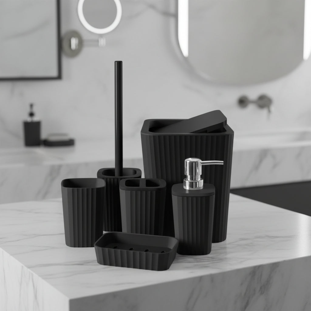 6 Piece Bathroom Accessories Set Bathroom Accessories Bathroom Accessory Sets