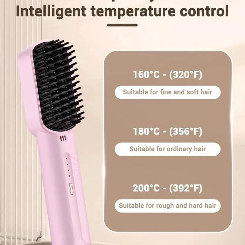 Rechargeable Portable Cordless Hair Straightener Brush Hair straightener Straightening Brushes