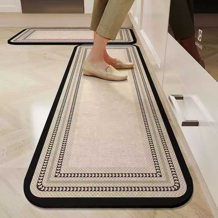 2 Pc Rubber Bottom Anti-Slip Kitchen Mat Set Kitchen mat Rugs