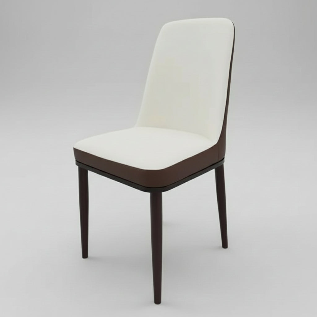 Microfibre Dining Chair – Soft Upholstered Comfort Seating (Brown)