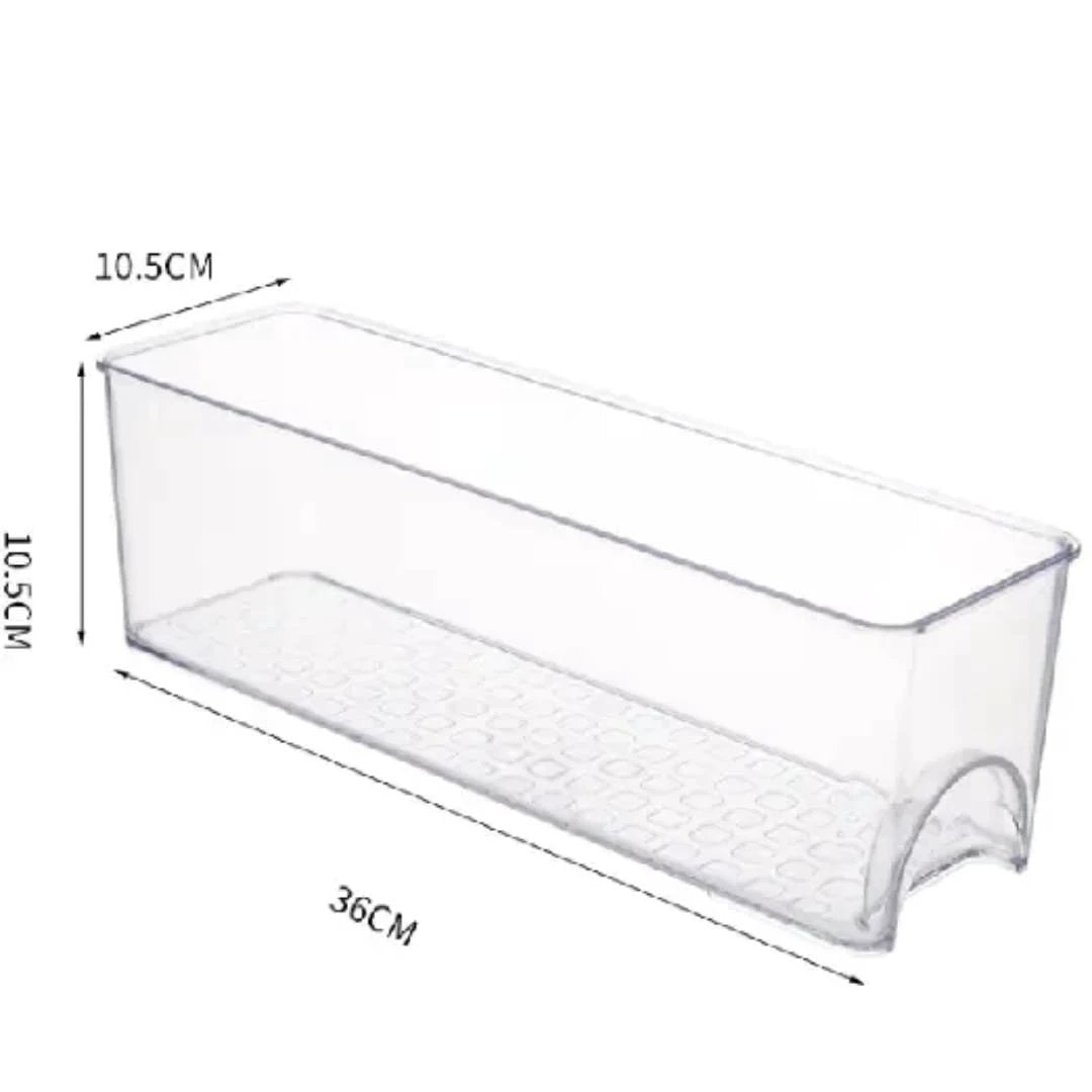 Clear Fridge & Pantry Organizer Bin - 36x10.5x10.5cm Kitchenware Food Storage Containers