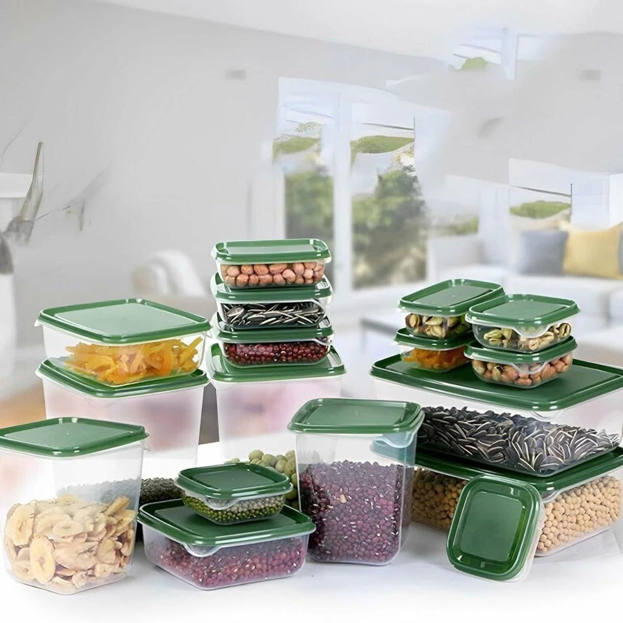 17pcs Food Storage Boxes with Lids – Stackable Meal Prep Containers Food storage Food Storage Containers