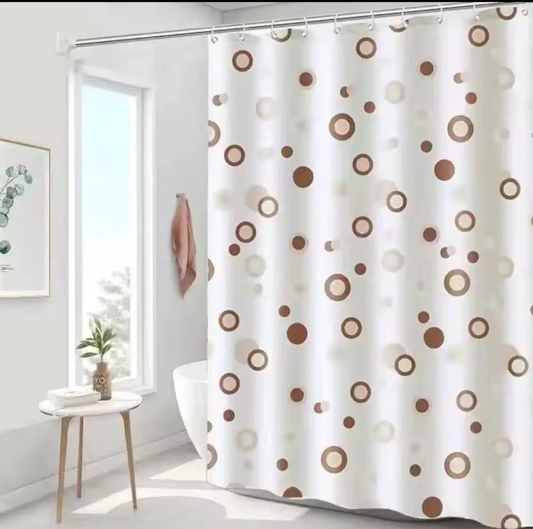 Waterproof PEVA Shower Curtain With Hooks Bathroom Accessories Shower Curtains