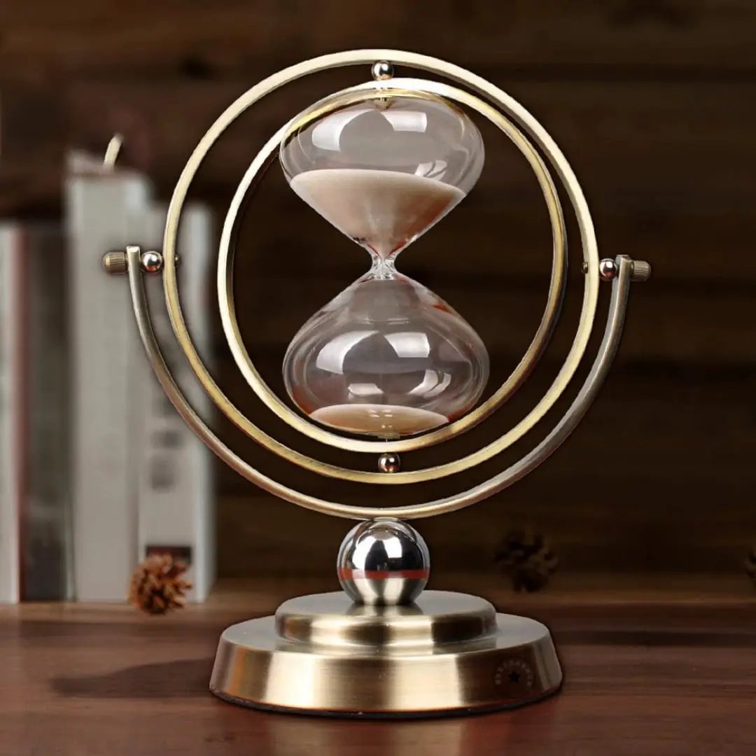 30-Minute Rotating Metal Sand Hourglass Hourglass Hourglasses