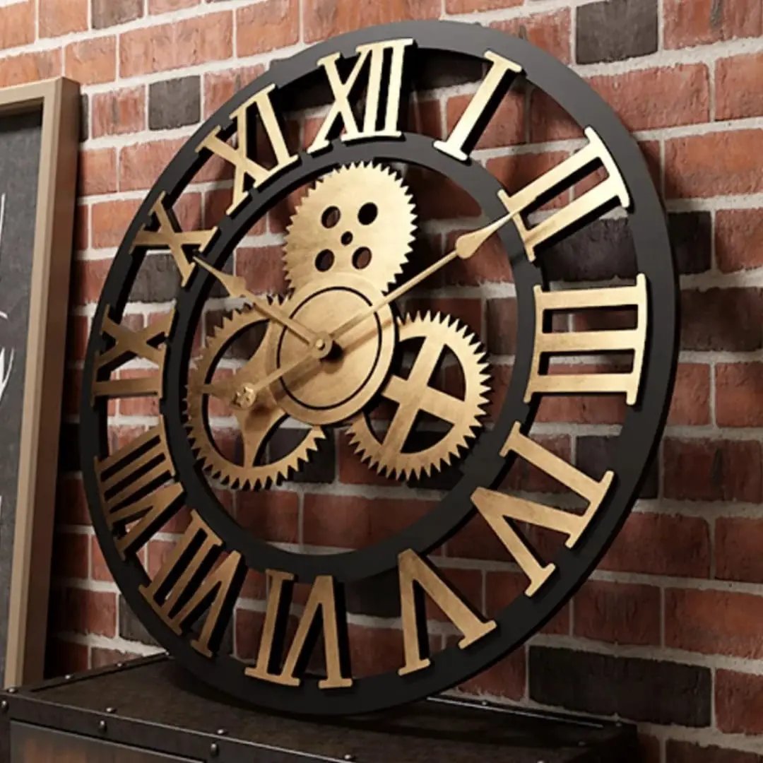 Vintage Non-Moving Gears Wall Clock Wall clock Wall Clocks
