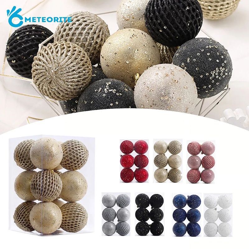 16pcs Christmas Ball Set – 8cm Decorative Ornaments for Christmas Tree