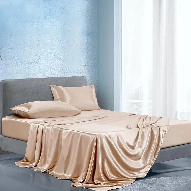 Luxury Silky Soft Mulberry Fitted Bedsheets Set with Pillowcases beddings Bed Sheets