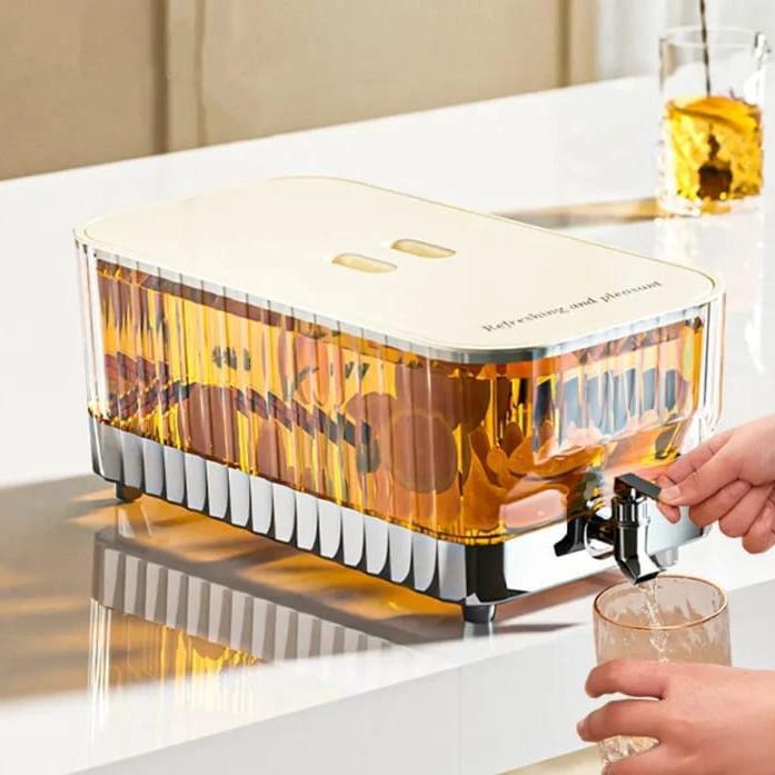 5L Large Capacity Refrigerator Cold Drinking Bucket with Tap Drinkware Beverage Dispensers