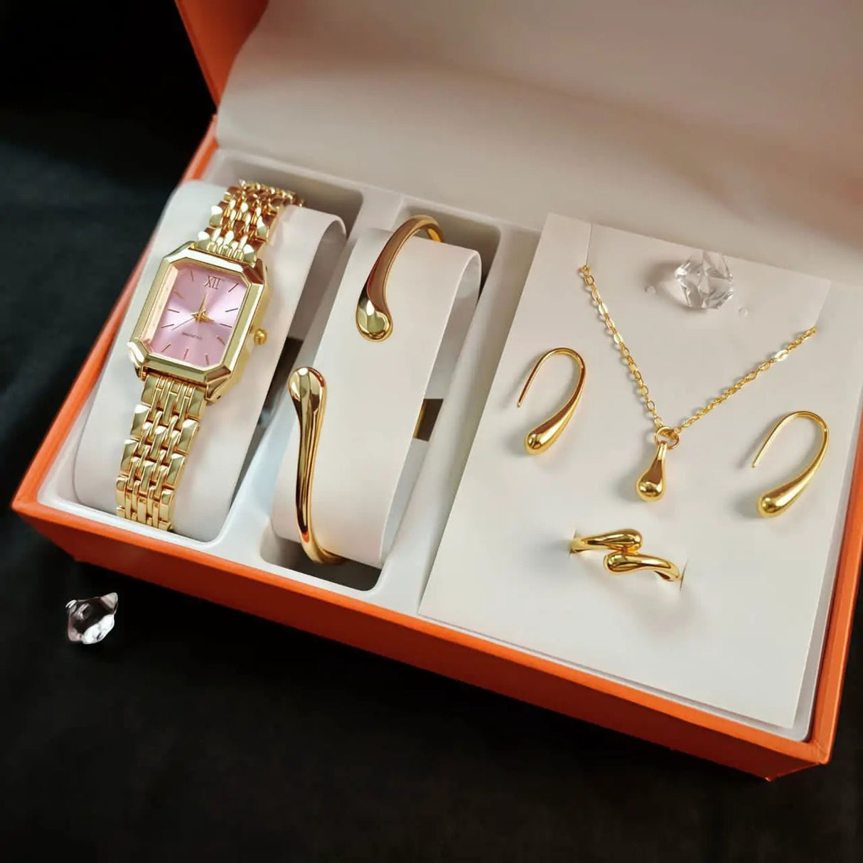 Ladies Gold Watch & Jewellery Gift Set Gift set Jewelry Sets