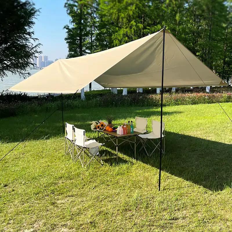 Outdoor Tarp with Poles Tent Awnings & Annexes