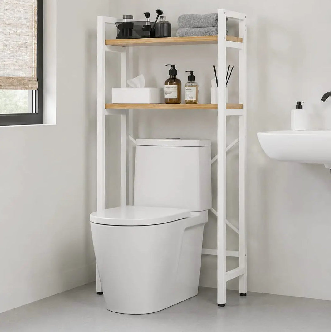 2 Tier Toilet Storage Rack Toilet storage rack Storage Cabinets