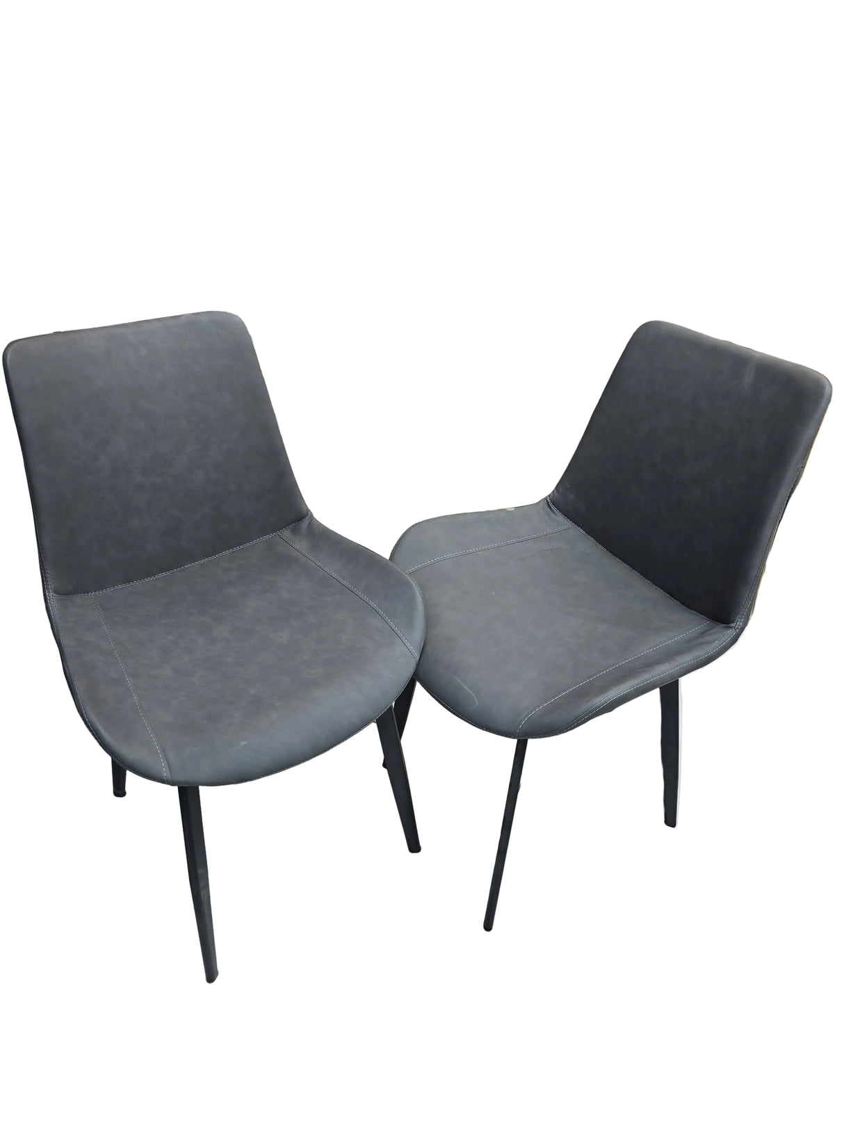 Microfibre Dining Chair – Soft Upholstered Comfort Seating (Grey)