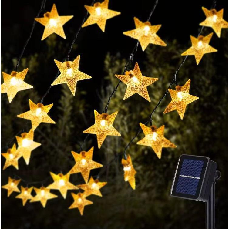 Solar Powered Outdoor Star Lights – Christmas Theme (12m, 100 Lights)