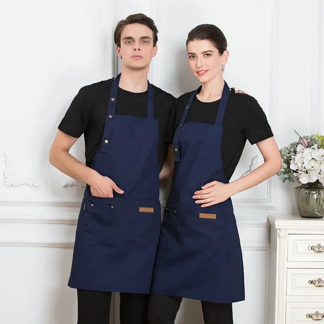 Unisex Apron with Pockets and Adjustable Neck Strap Aprons