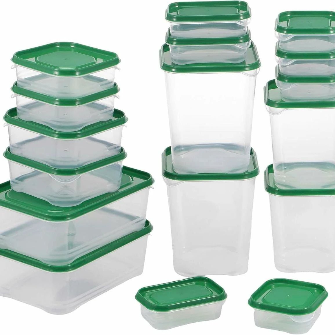 17pcs Food Storage Boxes with Lids – Stackable Meal Prep Containers Food storage Food Storage Containers
