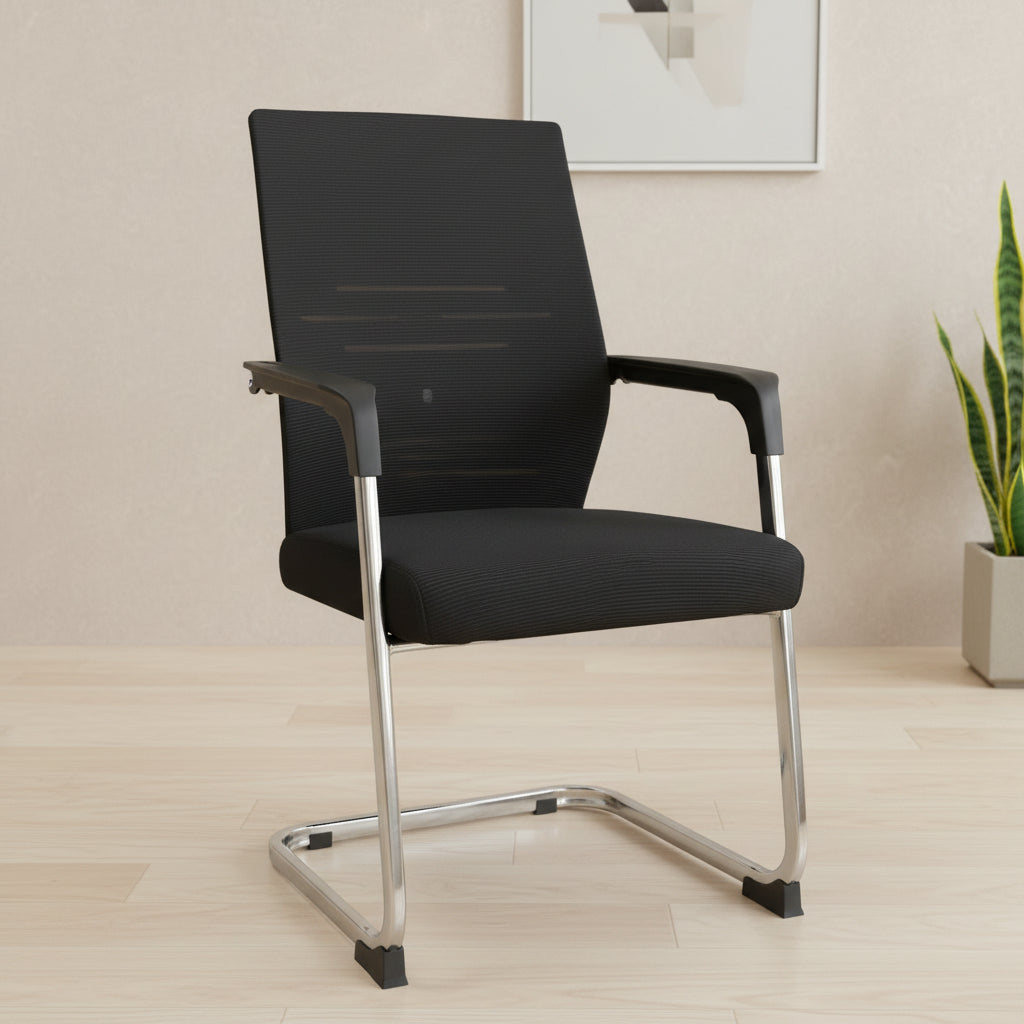 Black Mesh Visitor Office Chair Office chair Office Chairs