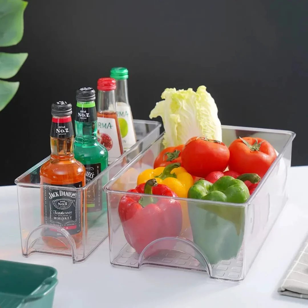 Clear Fridge & Pantry Organizer Bin - 36x10.5x10.5cm Kitchenware Food Storage Containers