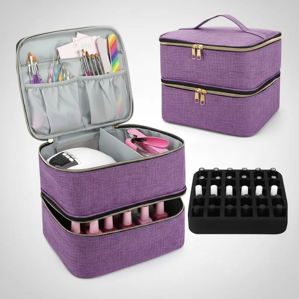Double-Layer Nail Polish Travel Organizer Case Travel organizer Travel Organizer Bags