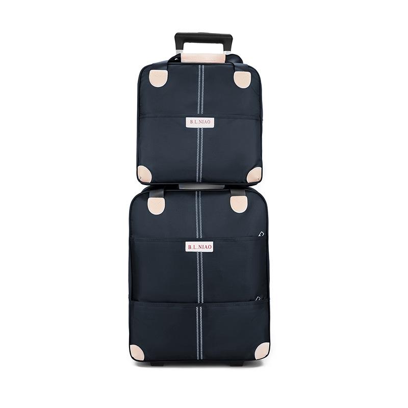2-in-1 Waterproof Trolley Travel Suitcase Bag Set
