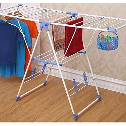 Outdoor Multifunctional Folding Clothes Drying Rack with Blue Joints Drying rack Drying Racks