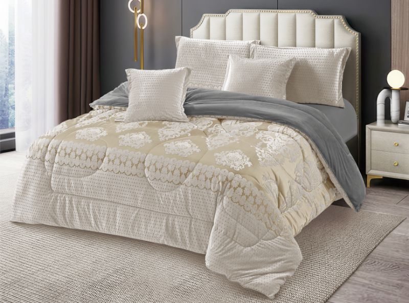 Luxury Silk Velvet Fleece Duvet Set 6x6 with Bedsheet and Pillowcases