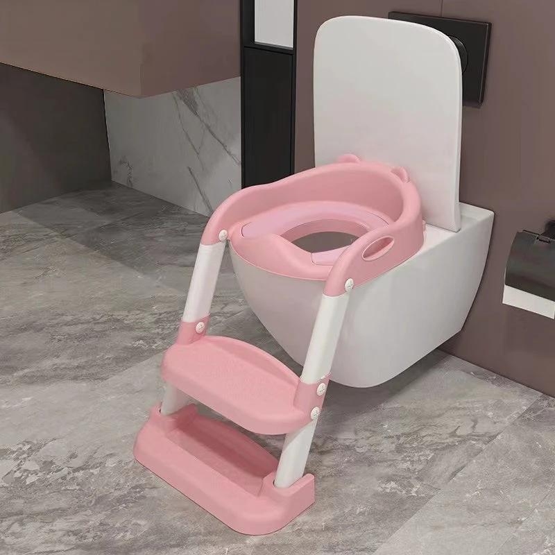 Baby Auxiliary Toilet Ladder Folding Seat for Kids Potty Training Kids essentials Toilet Seats & Step Stools