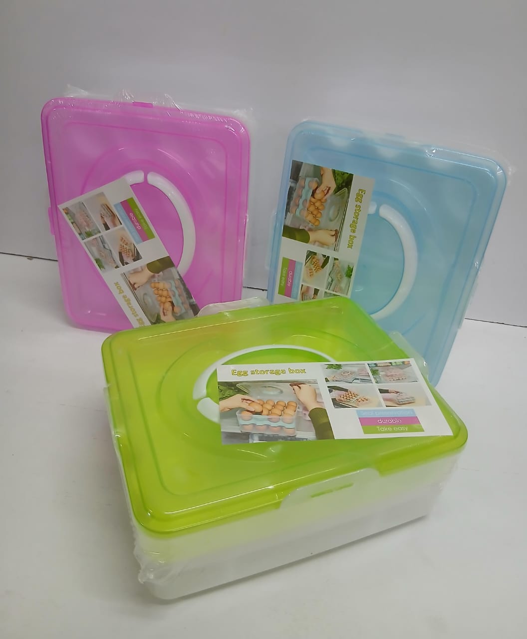 32-Egg Plastic Storage Tray – Durable Stackable Egg Holder