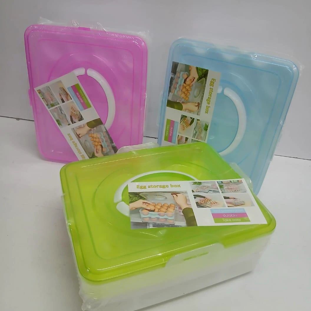 32-Egg Plastic Storage Tray – Durable Stackable Egg Holder Eggs tray Food Storage