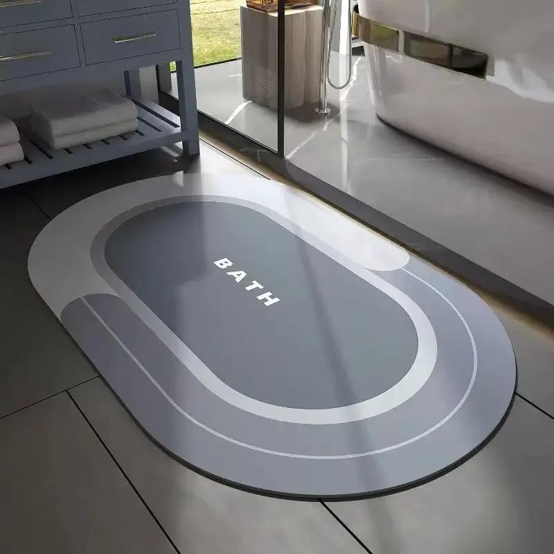 Oval Absorbent Bathroom Mat Bath Mats & Rugs Bath Mats & Rugs