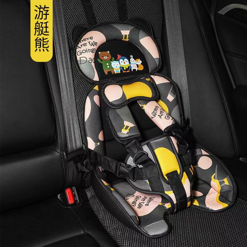 Children’s Safety Car Seat Cushion Big Size 2–10 Years Adjustable Portable Design