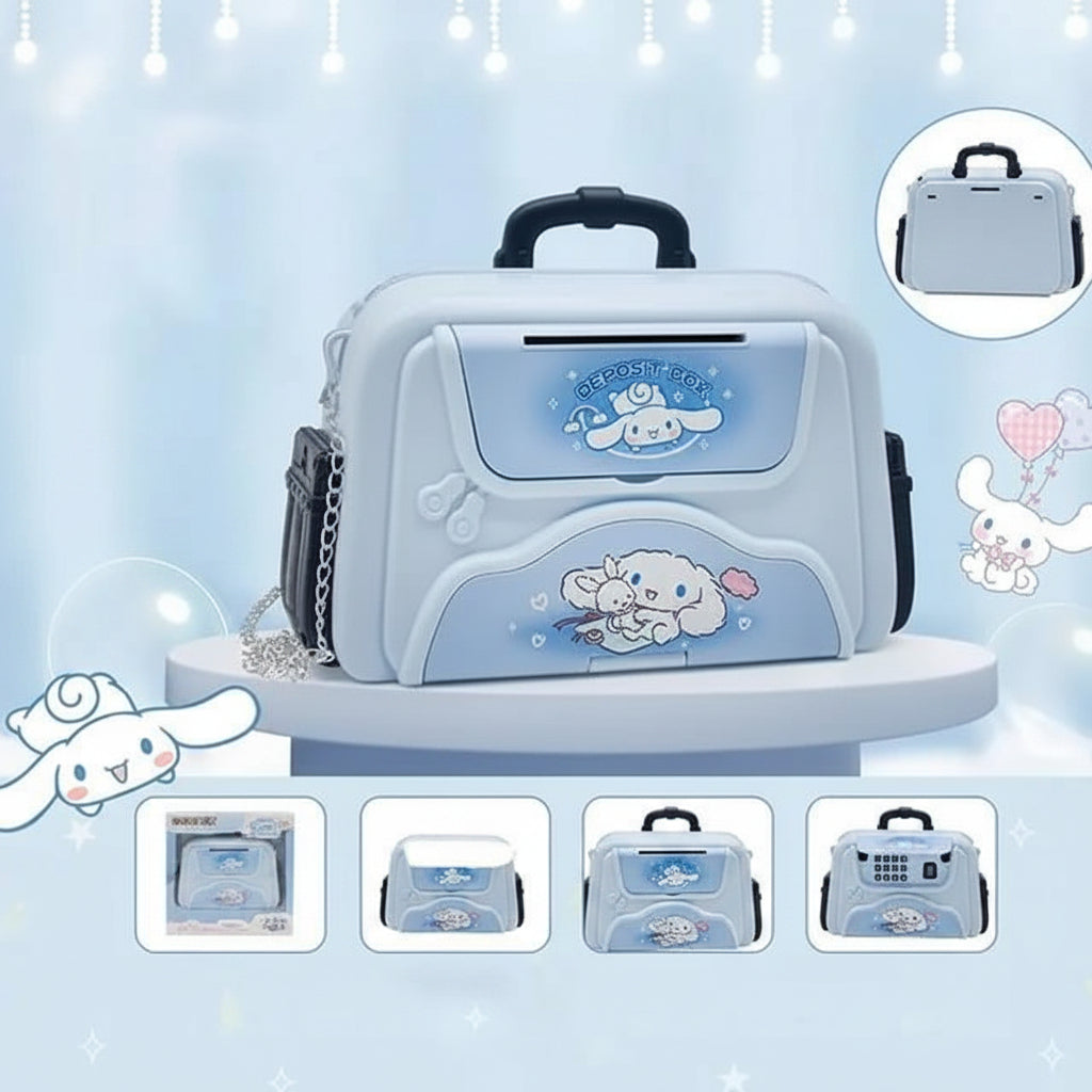 Portable Handbag Money Box with Fingerprint & Password Piggy bank Piggy Banks