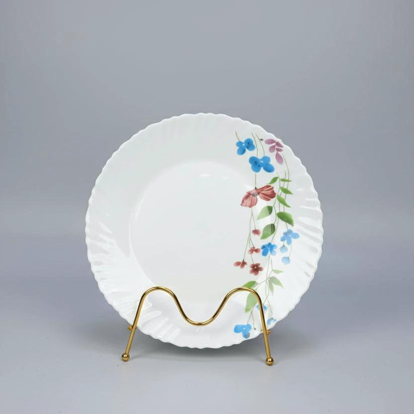 Flowered Dinner Plate Set – 6pcs Ceramic Floral Design Plates