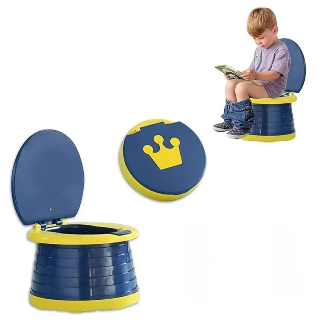 2-in-1 Children’s Folding Portable Toilet and Potty Training Seat with Disposable Bags Potties