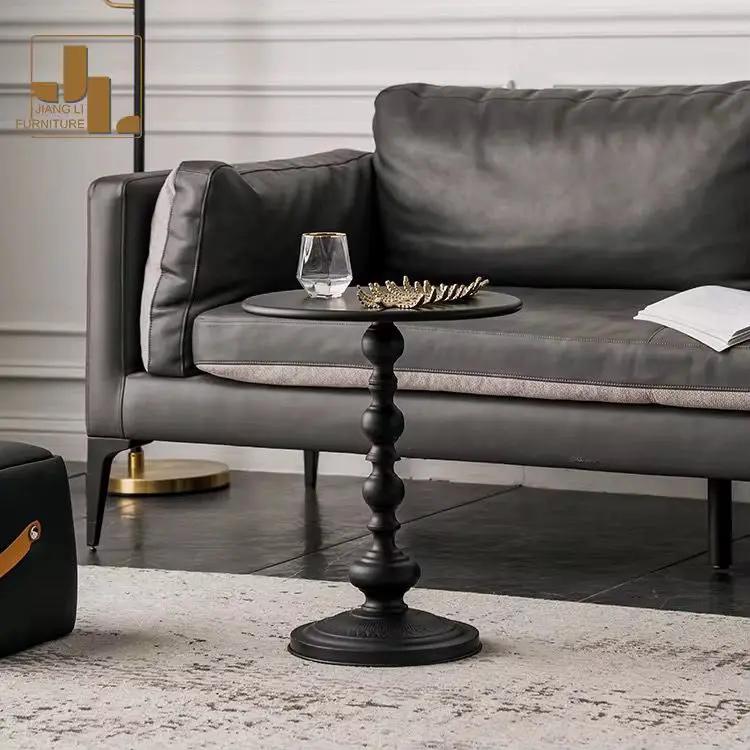 Retro Iron Pedestal Side Table Side table End Tables