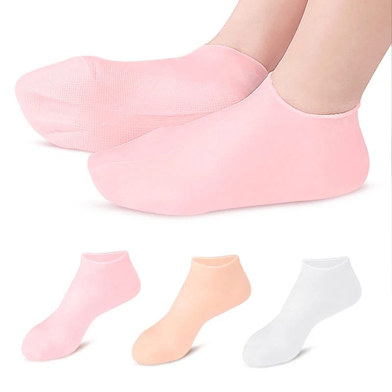 Silicone Moisturizing Spa Gel Heel Socks for Cracked Heels