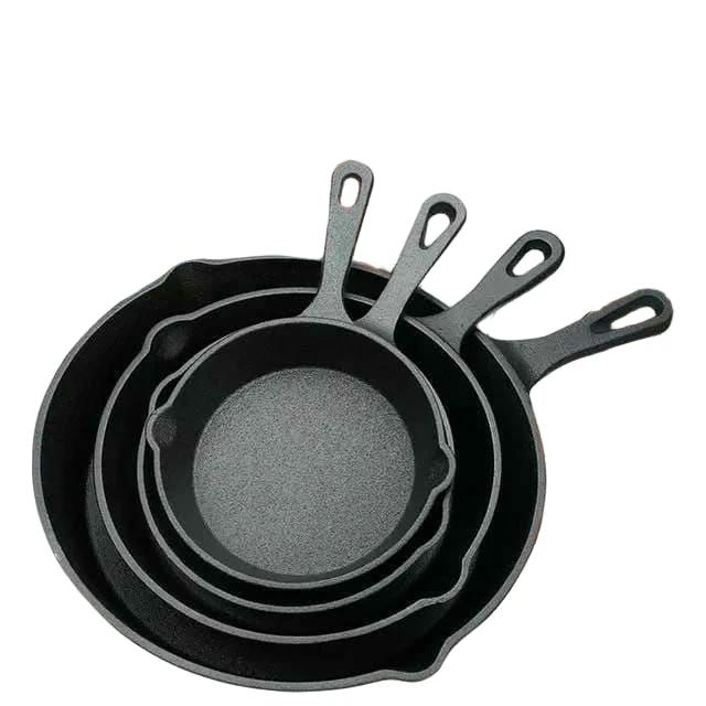 4pcs Cast Iron Skillet Set – Heavy Gauge Kitchen & Dining