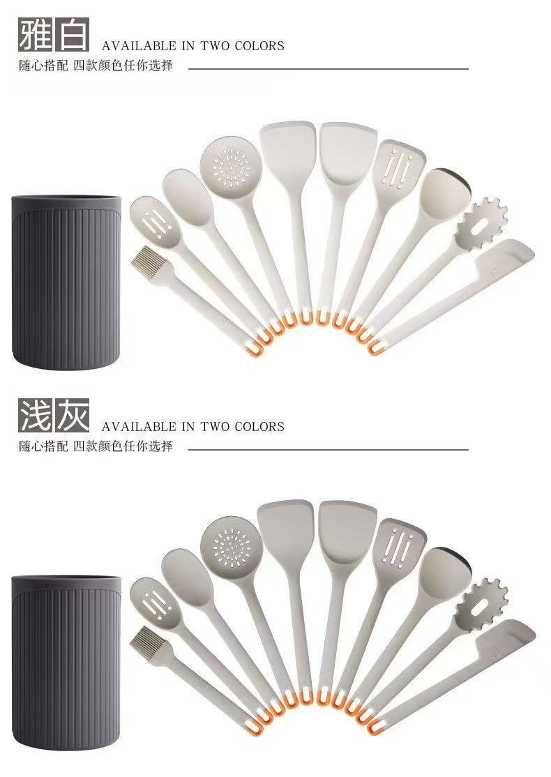 11pcs High Quality Silicone Serving Spoon Set – Non-Stick Heat Resistant Kitchen Utensils