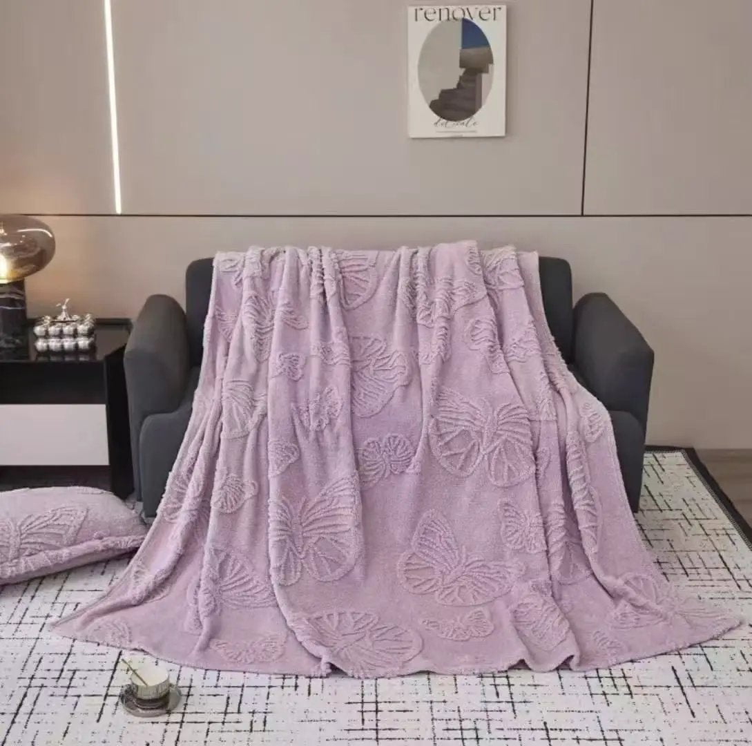 6x6 Butterfly Fleece Blanket Throw Blankets