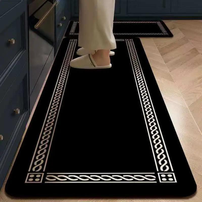 2 Pc Rubber Bottom Anti-Slip Kitchen Mat Set Kitchen mat Rugs