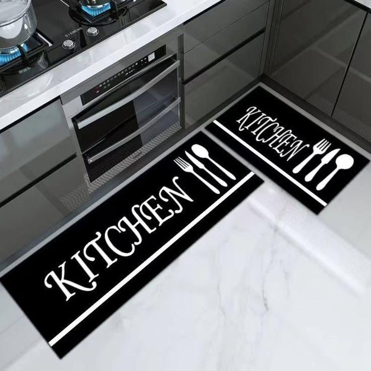 Big Size 2pc Kitchen Mats with Super Anti-Slip Rubber Bottom