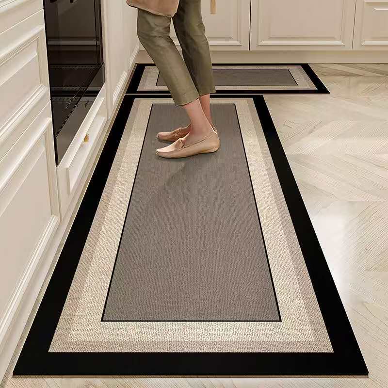 2 Pc Rubber Bottom Anti-Slip Kitchen Mat Set Kitchen mat Rugs