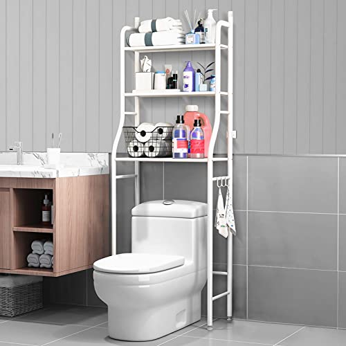 3-Tier Over Toilet Storage Rack Stylish Bathroom Organizer Shelf