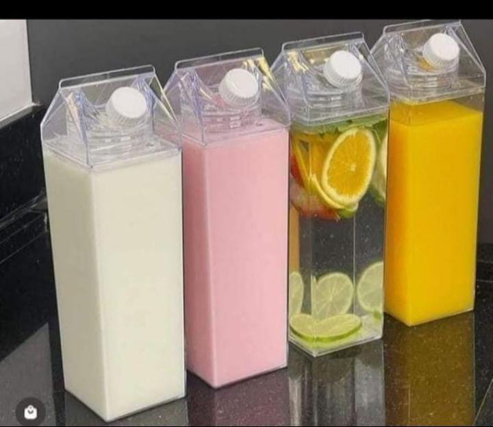 Acrylic Fresh Milk Bottle 1000ml Printed Multipurpose Storage Container