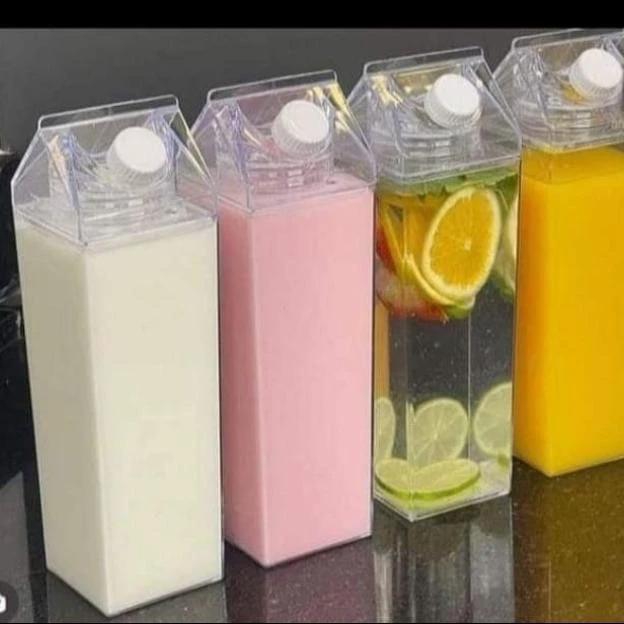 Acrylic Fresh Milk Bottle 1000ml Printed Multipurpose Storage Container Milk bottle Food Storage Containers