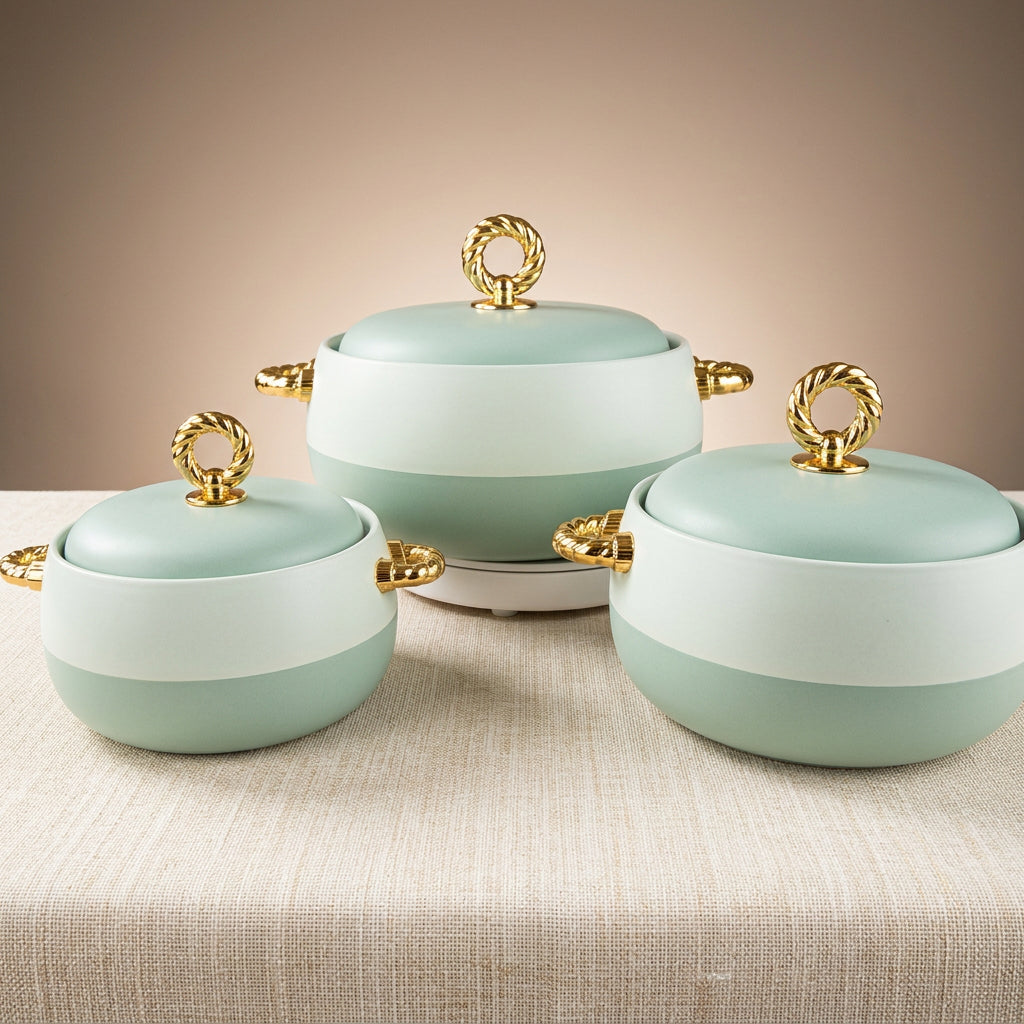 3-Piece Insulated Hotpot Set Hotpot Serving Bowls