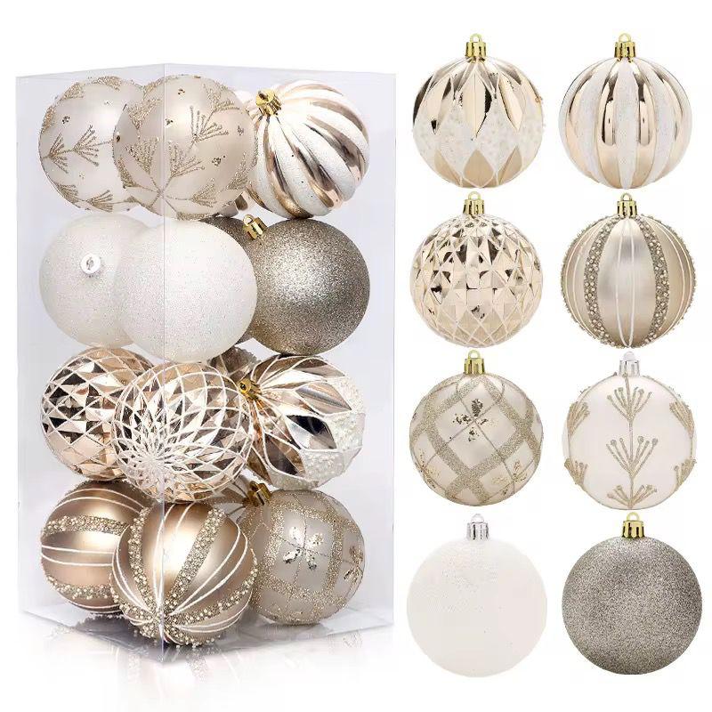 16pcs Christmas Ball Set – 8cm Decorative Ornaments for Christmas Tree